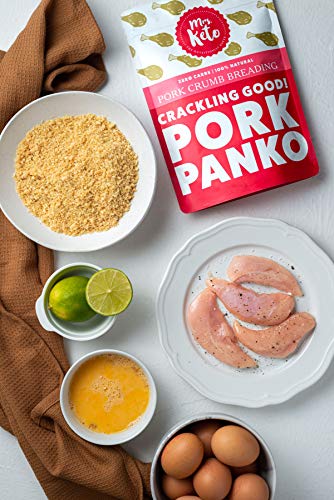 Pork Panko Breadcrumbs by Mrs. Keto – 0g Carb Pork Crackling Crumbs | High Protein, Gluten Free | Pork Crunch Coating for Fried Chicken | 250g