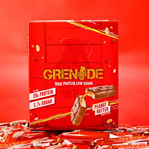 Grenade High Protein, Low Sugar Bar - Peanut Nutter, 12 x 60 g