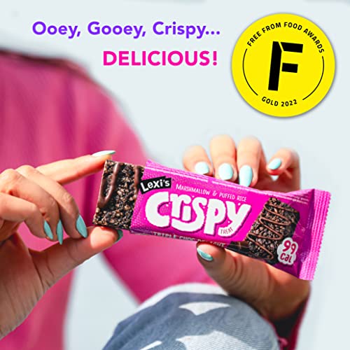 Lexi’s® 99 Calorie Chocolate Crispy Treat Bars | Less than 100 Calories! | Gluten Free, Low Fat, Healthy Diet Snacks | Vegetarian | Nut Free | Deliciously Chocolatey, Triple Chocolate x12