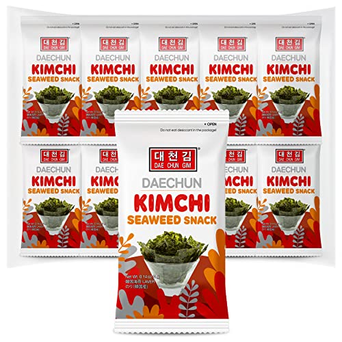 Daechun(Choi''s1) Kimchi Seaweed Snacks, 20 Pack, Vegan, Keto, Product of Korea (Kimchi)