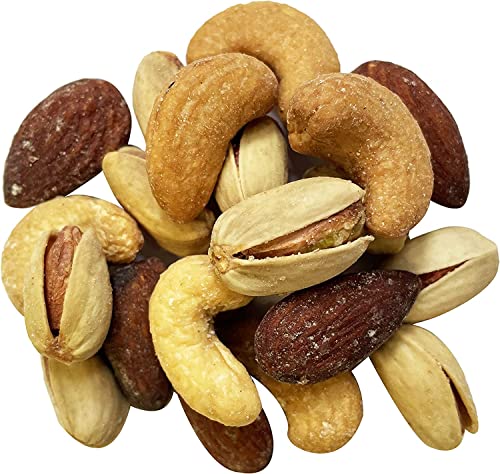 Seba Garden Premium Smoked Spiced Mixed Nuts 500g, In-Shell Pistachio, Roasted Almond, Roasted Cashew, Non-GMO, Gluten Free, Vegan, Keto and Paleo Friendly Perfect Healthy Snacks, Resealable Package