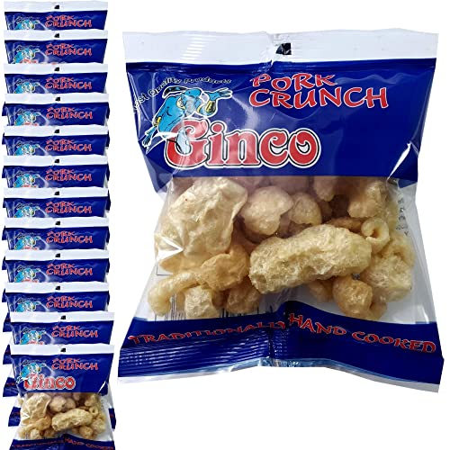 Ginco salted pork crunch, 12 x 25g Packs of Deliciously Seasoned Crispy Pork Puffs, High Protein Low Carb pub snacks, keto friendly snacks