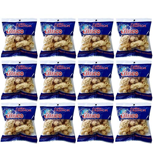 Ginco salted pork crunch, 12 x 25g Packs of Deliciously Seasoned Crispy Pork Puffs, High Protein Low Carb pub snacks, keto friendly snacks