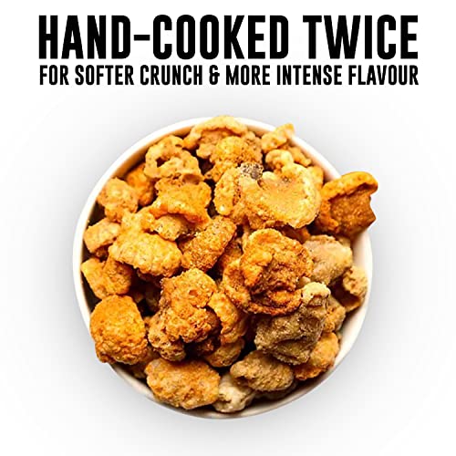 Super Cal Premium Pork Scratchings Pub Snacks 500g Peri Peri Flav. | No MSG - Low Carb Pork Crackling | Softer Pork Crunch | Keto High Protein Gluten Free Snacks | Re-Sealable Pouch