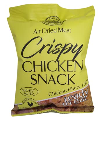 Crispy Chicken Snacks - Meat Snack - 100% Chicken Fillet - High Protein 85%- Low Sugar -(6 Bags x 25G)