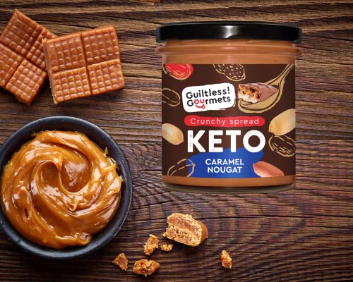 Guiltless Gourmets 2 Pack Bananas + Caramel Nougat Keto Crunchie Spread 2 x 300g Low Carb & Keto Friendly, Keto Food, Keto Snacks, Healthy Snacks