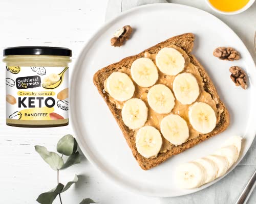 Guiltless Gourmets 2 Pack Bananas + Caramel Nougat Keto Crunchie Spread 2 x 300g Low Carb & Keto Friendly, Keto Food, Keto Snacks, Healthy Snacks