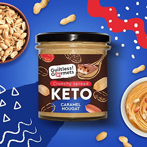 Guiltless Gourmets 2 Pack Bananas + Caramel Nougat Keto Crunchie Spread 2 x 300g Low Carb & Keto Friendly, Keto Food, Keto Snacks, Healthy Snacks