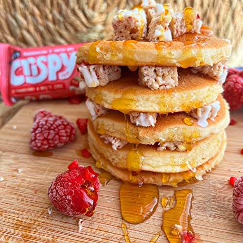 Lexi’s® 99 Calorie Strawberry Crispy Treat Bars | Less than 100 Calories! | Gluten Free, Low Fat, Healthy Snacks | Vegetarian | Dairy Free, Nut Free | Low FODMAP | Strawberry & White Chocolate x12