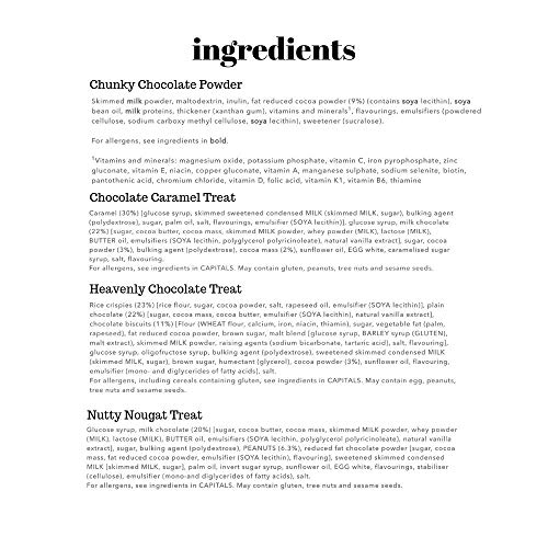 Slim Fast Meal Replacement Chunky Chocolate Powder Shake 438 G, and 2 of Each 95 Calories Snack Bars with AETN Measuring Tape