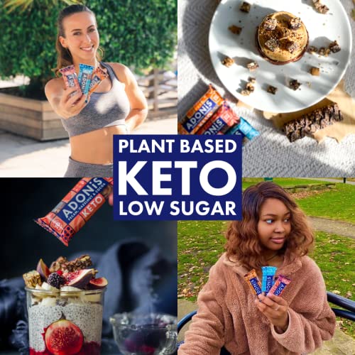 Adonis Mixed Nut Box Keto Bars (16 x 35g) | Vegan & Keto-Friendly | 100% Natural Keto Snacks | Gluten Free, Sugar Free, Palm Oil Free | Low Sugar, Low Calorie & Low Carb | Ideal for a Keto Diet