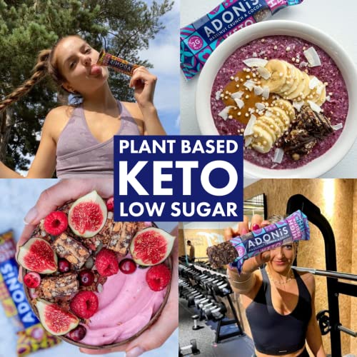 ADONiS Double Chocolate Crisp Keto High Protein Bars (16x45g) | Vegan and Keto-Friendly | Natural Keto Snacks | Sugar Free | Low Sugar, Low Carb Snack, Low Calorie | Ideal for a Ketogenic Diet