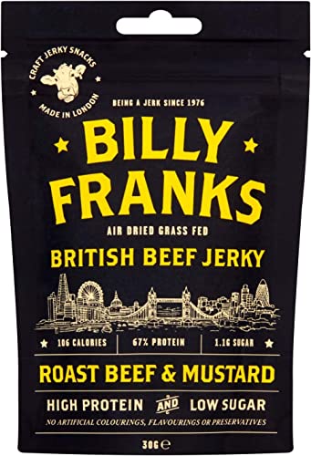 Billy Franks Gluten Free Beef Jerky - High Protein - Healthy Keto Snack - Biltong - Variety Pack - 12 Packs x 30g