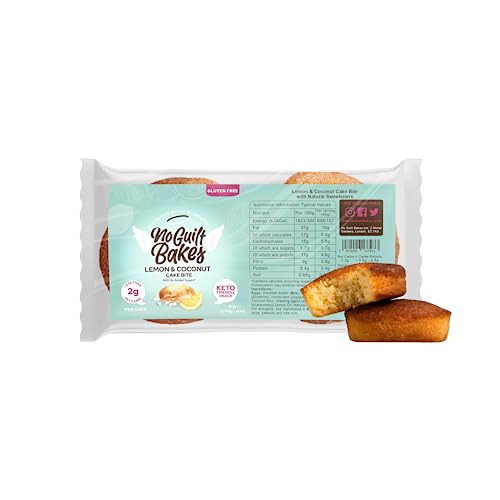 No Guilt Bakes Keto Cake Bites (Variety, 10 Cakes) - Gluten Free & No Sugar Added, Healthy Diabetic, Dessert, Keto Diet Snack - Packaging May Vary