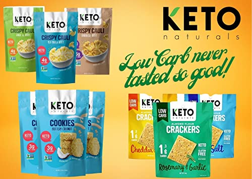 Keto Crackers (Rosemary & Garlic) Low carb Crackers, Keto Snacks, Low carb Snack. No Added Sugar, high Fibre & Gluten Free (3 x 64g Packs). Almond Flour Crackers, Keto Snacks no Carbs no Sugar, Paleo