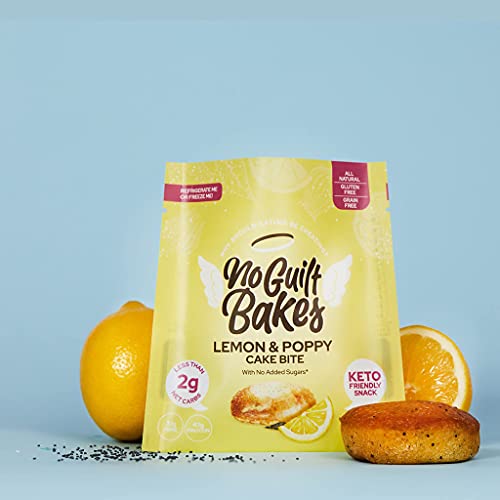 No Guilt Bakes Keto Cake Bites (Variety, 10 Cakes) - Gluten Free & No Sugar Added, Healthy Diabetic, Dessert, Keto Diet Snack - Packaging May Vary