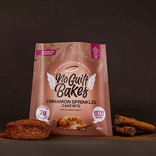 No Guilt Bakes Keto Cake Bites (Variety, 10 Cakes) - Gluten Free & No Sugar Added, Healthy Diabetic, Dessert, Keto Diet Snack - Packaging May Vary