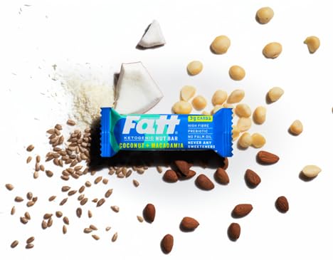 Fatt Keto Taster Pack - Bars & Cookies - 6 Flavours - 6 x 30g - from 1.5g Carbs - 100% Natural Ketogenic Snacks - Low Carb, Low Sugar, High Prebiotic Fibre & Sweetener Free - FattBar