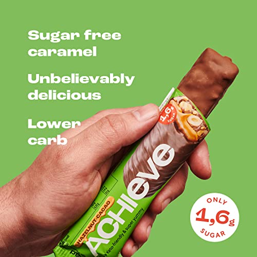 ahead ACHIEVE | Keto Chocolate Bars – 18 x 35g – Hazelnut Cacao – Low Carb Sugar Free – 100% Natural with MCT-Fats – Keto Snacks & Healthy Snacks