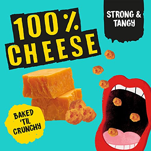 CHEESIES | Crunchy Cheese Keto Snack | Red Leicester | 100% Cheese | Sugar Free, Gluten Free, No Carb | High Protein and Vegetarian | Crunchy, Baked and Tasty | Multipack | 12 x 20g Bags