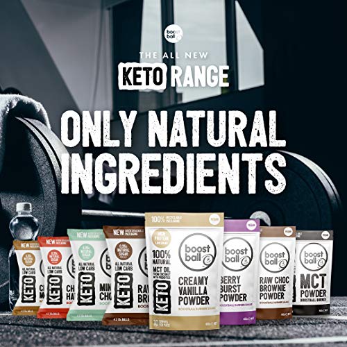 Boostballs Keto Snacks, 12 Pack Mixed Variety Bites, Low Carb & Sugar, Vegan, Gluten Free, 100% Natural, 4 Flavours Pack of 12 x 40g