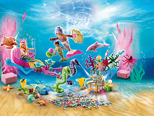 Playmobil Advent Calendar 70777 Bathtime Fun Magical Mermaids, For ages 4+