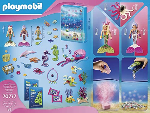 Playmobil Advent Calendar 70777 Bathtime Fun Magical Mermaids, For ages 4+