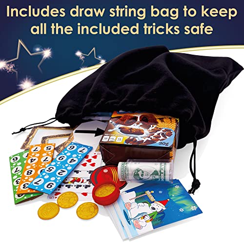 WOW Magic Advent Calendar 2022 - Includes 24 Kids Surprise Magic Tricks, Trick Storage Bag + Full Colour Instruction Guide Book - Childrens Christmas Advent Calendars For Boys or Girls