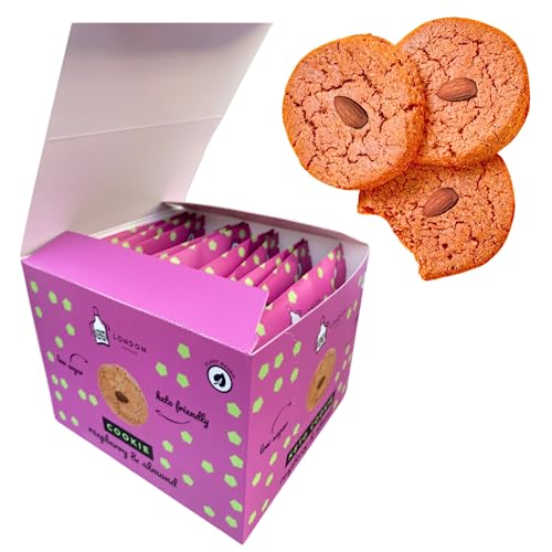 12 Raspberry Keto Cookies I 12 x 35g I 0g Net Carbs I Low Carb Snack I Low Sugar I High Protein I Vegan I Suitable for Diabetics I Keto Weight Loss Snacks - London Apron Brand