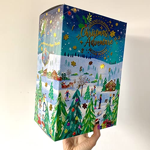 Christmas Advent Calendar Jigsaw Puzzle - Christmas Adventure | Sustainable Puzzle for Adults | Great Gift for Adults | Gibsons Games