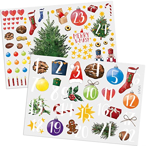 DIY Advent Calendar Kit: Beautiful Craft Advent Calendar 2022 with 24 Boxes, Jute Cord and Sticker Paper – Empty Advent Calendar to fill Yourself – Lovely Christmas Advent Calendar LIVAIA
