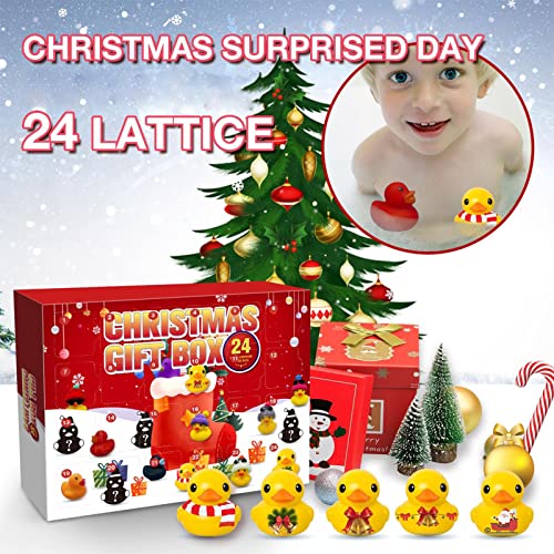 Rubber Duck Advent Calendar 2023 - Baby Advent Calendar - Mini Christmas Rubber Ducks Advent Calendar - Advent Calendar 2023 Kids For Boys Girls Kids Christmas Party Favor Gifts 24 Ducks