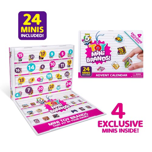 5 SURPRISE Toy Mini Brands Edition Advent Calendar 6 Exclusive Minis (77292), Multi