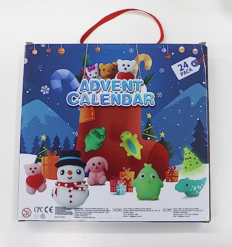 Mochi Squishy Advent Calendar 2023, Kawaii Animals 24pcs Christmas Countdown Calendar Cute Reusable Stress Reliever for Stocking Fillers Birthday Surprised Boys Girls