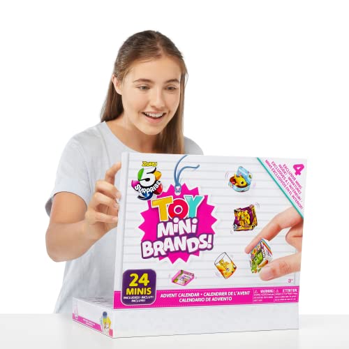 5 SURPRISE Toy Mini Brands Edition Advent Calendar 6 Exclusive Minis (77292), Multi