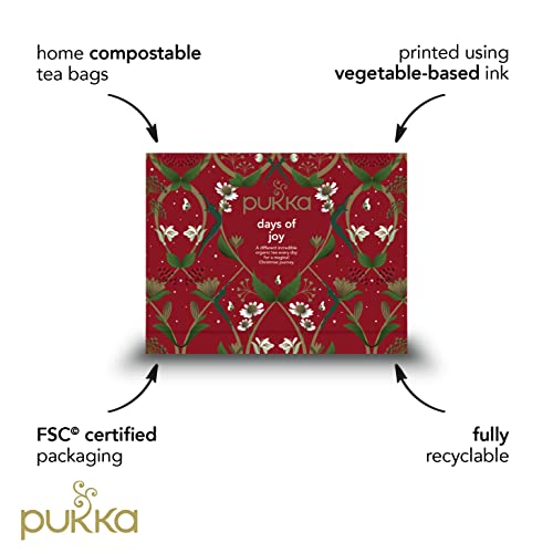 Pukka Herbs | Herbal Tea Advent Calendar | Organic Tea Gift | Eco-Friendly | 24 Sachets