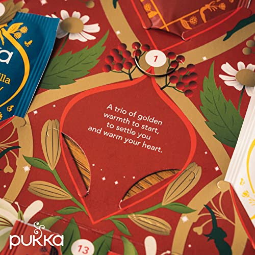 Pukka Herbs | Herbal Tea Advent Calendar | Organic Tea Gift | Eco-Friendly | 24 Sachets