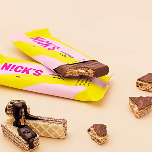 NICKS Chocolate Mix Box, Keto Snack Bars No Added Sugar Gluten Free Candy Low carb Sweets (12 x Chocolates)
