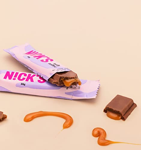 NICKS Chocolate Mix Box, Keto Snack Bars No Added Sugar Gluten Free Candy Low carb Sweets (12 x Chocolates)