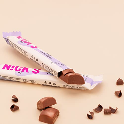 NICKS Chocolate Mix Box, Keto Snack Bars No Added Sugar Gluten Free Candy Low carb Sweets (12 x Chocolates)