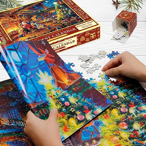 Advent Calendar 2023 Kids Jigsaw Puzzle Christmas Calendars for Women Men Gifts