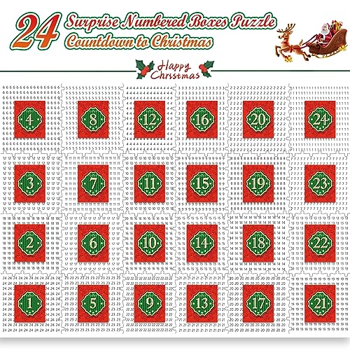 Advent Calendar 2023, Jigsaw Puzzles for Adults 1000 Christmas Gifts for Women Men Kids Puzzles for Adults Girlfriend Birthday Presents Gifts for Mum Dad Christening Gifts for Teenage Girls Boys