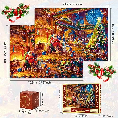 Advent Calendar 2023 Kids Jigsaw Puzzle Christmas Calendars for Women Men Gifts
