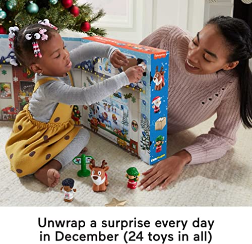 Fisher-Price Little People Advent Calendar, Christmas playset, 24 toys for pretend play, for toddlers and preschool kids ages 1 to 5 years, HGP72