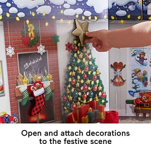 Fisher-Price Little People Advent Calendar, Christmas playset, 24 toys for pretend play, for toddlers and preschool kids ages 1 to 5 years, HGP72