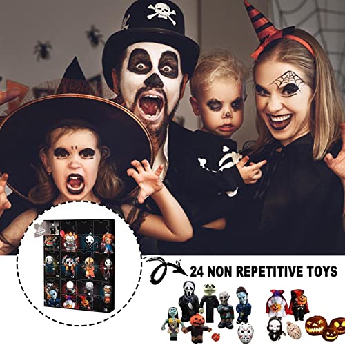 Advent Calendar Halloween Countdown Calendar 24 Days Halloween Countdown Halloween Toys With 24 Dolls, For Kids Boys Girls Adults Men Women
