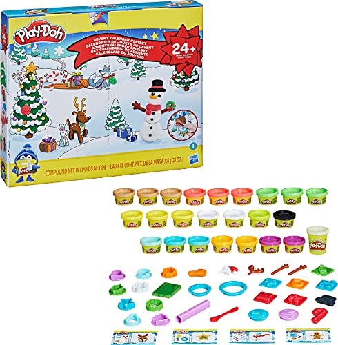 Play-Doh Advent Calendar Toy for Children 3 Years and Up with Over 24 Surprises, Playmats and 24 Pots