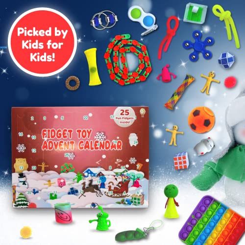 Fidget Toy Advent Calendar including 24 Days of Sensory and Fidget Toys in One Christmas Countdown Calendar Designed in the UK