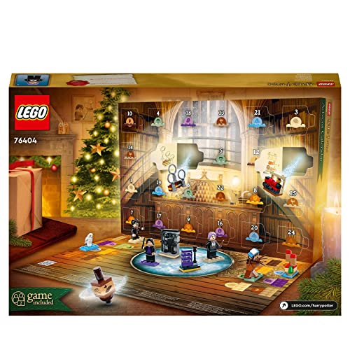 LEGO 76404 Harry Potter Advent Calendar 2022, Magical Christmas Countdown Gift, Wizarding World Toy for Kids & Fans with Board Game and 7 Minifigures