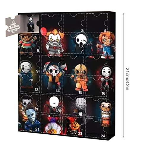 Advent Calendar Halloween Countdown Calendar 24 Days Halloween Countdown Halloween Toys With 24 Dolls, For Kids Boys Girls Adults Men Women